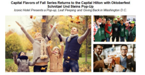 Capital Hilton Capital Flavors of Fall October 2021 Corporate Partnerships